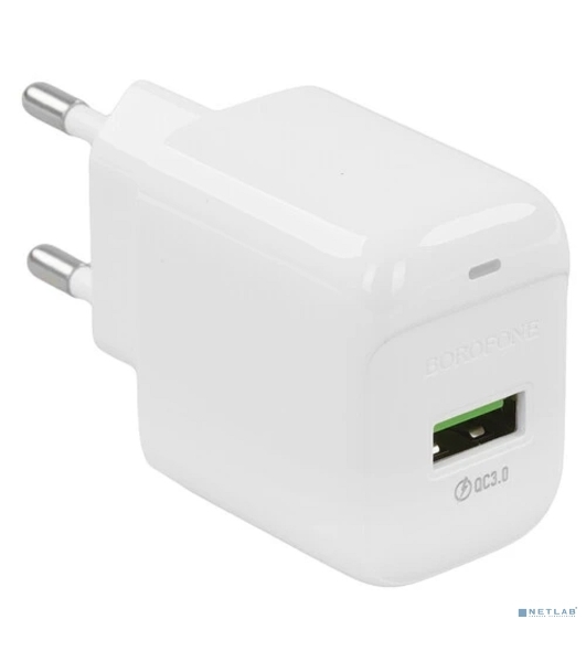 Сетевое зарядное устройство BOROFONE (6941991113789) BAS42A 1USB 3.0A QC3.0 18W белый