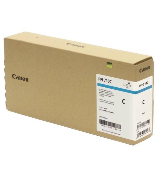 Картридж струйный Canon PFI-710 C 2355C001 голубой (700 мл) для Canon TX-2000/TX-3000/TX-4000