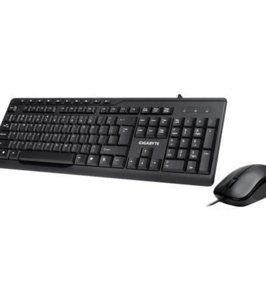 Комплект клавиатура+мышь Gigabyte GK-KM6300 проводной, USB, 1000 DPI, чёрный