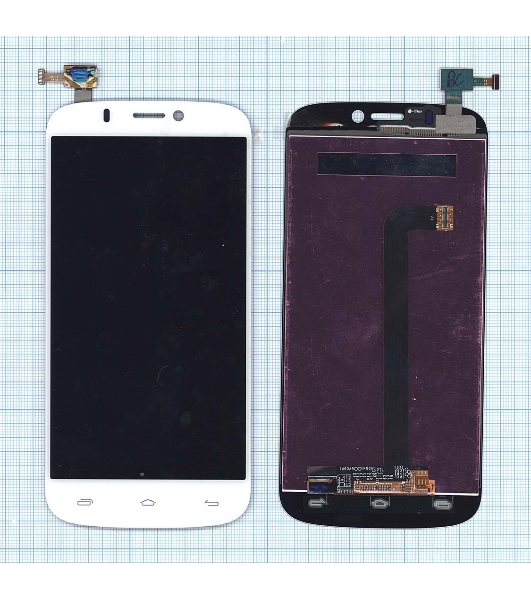 Дисплей для Micromax A300 Canvas Gold белый