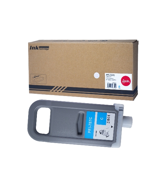 Картридж струйный Sakura 9822B001 (PFI-707C) для Canon, голубой, 700 мл.