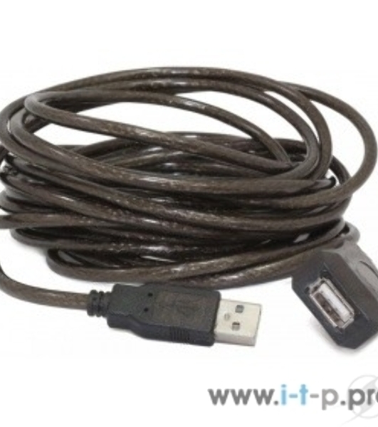 Кабель-удлинитель USB2.0 активный Gembird/Cablexpert UAE-01-5M, AM/AF, 5м
