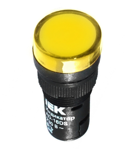 Арматура светосигнальная AD-16DS 24В AC/DC жел. IEK BLS10-ADDS-024-K05-16