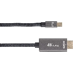 Кабель miniDisplayPort M-> HDMI M 4K@60Hz 1.8m Telecom,оплетка (TA562M-1.8M), фото6