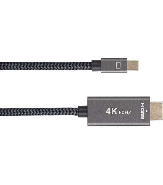 Кабель miniDisplayPort M-> HDMI M 4K@60Hz 1.8m Telecom,оплетка (TA562M-1.8M)