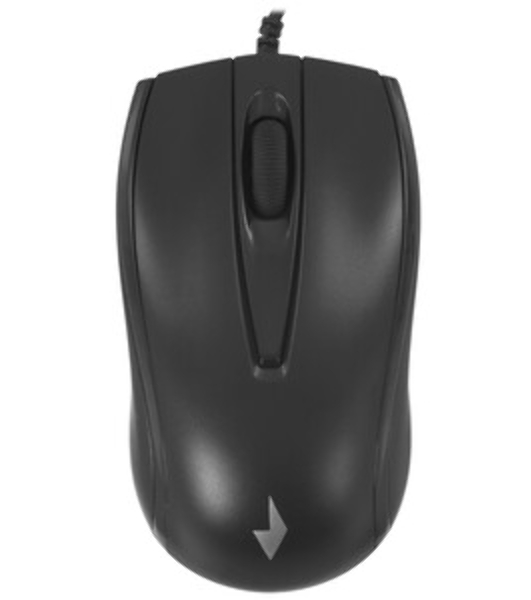 Мышь проводная Gembird MOP-110 черный, 1000 dpi, USB, кнопки - 3