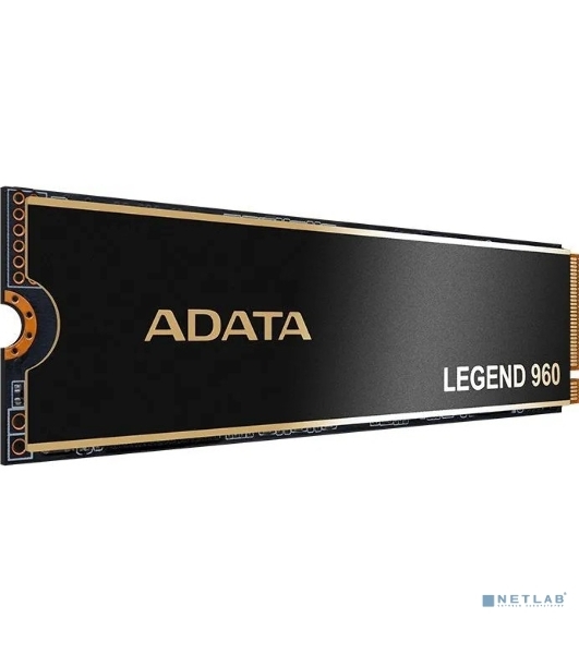 Накопитель SSD ADATA LEGEND 960, 1Tb, PCIe 4.0 x4, M.2 2280, NVMe, R/W 7400/6000, с радиатором