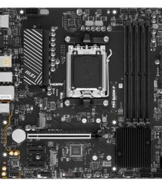 Материнская плата MSI PRO B650-P WIFI, AM5, AMD B650, 4xDDR5, 6xSATA, 2xM.2 (PCIe 4.0), 2xPCIe 4.0 x16, 2xPCIe 3.0 x16, 1xHDMI, 1xDP, 1x2.5Gb LAN, Wi-Fi, Bluetooth, 1xUSB-C 20Gbps, 3xUSB-A 10Gbps, 4xUSB-A 5Gbps, 3x3.5 мм, 7.1, чёрный, ATX