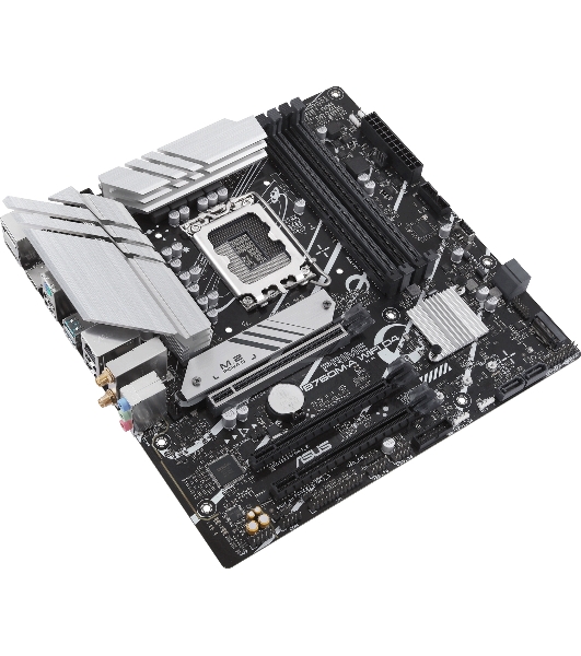 Материнская плата ASUS PRIME B760M-A WIFI D4, LGA 1700, Intel B760, 4xDDR4, 4xSATA, 2xM.2, 1xPCIe 4.0 x16, 1xPCIe 4.0 x4, 1xPCIe 4.0 x1, 2xHDMI, 1xDP, 1x 2.5Gb LAN, 2xUSB-A 3.2 Gen 2, 4xUSB-A 2.0, 3x3.5 мм, 7.1, mATX