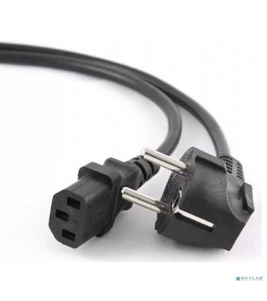 Кабель питания Cablexpert Schuko-C13, 3х0.5мм2, 6А, с заземлением, 1.8м, черный, без инд.уп., 500 шт [PC-186-1-2]