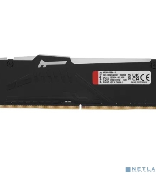 Оперативная память Kingston Fury Beast, DDR5, 32GB (1x32GB), 5600MHz, CL40, DIMM, с радиатором, RGB, черный