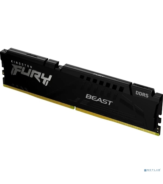 Оперативная память Kingston Fury Beast Black, DDR5, 32GB (1x32GB), 5600 MHz, CL36, с радиатором, чёрный
