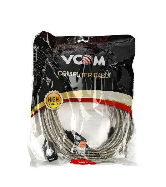 Кабель-адаптер VCOM VUS7049-20M USB2.0-repeater, удлинительный активный <Am-->Af 20м