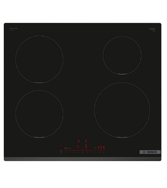Индукционная варочная панель Bosch PIF631HB1E, 60 см, индукция, скошенные края, сенсорное управление, черный