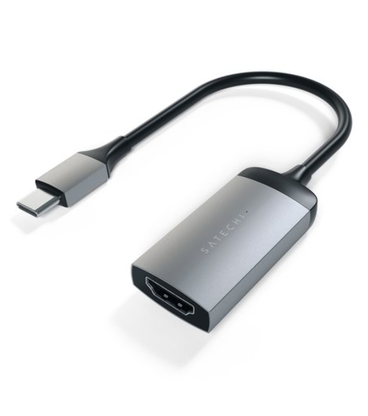 Адаптер Satechi Type-C to HDMI 4K 60HZ. Поддержка 4K/60Hz. Материал корпуса алюминий. Цвет серый космос.