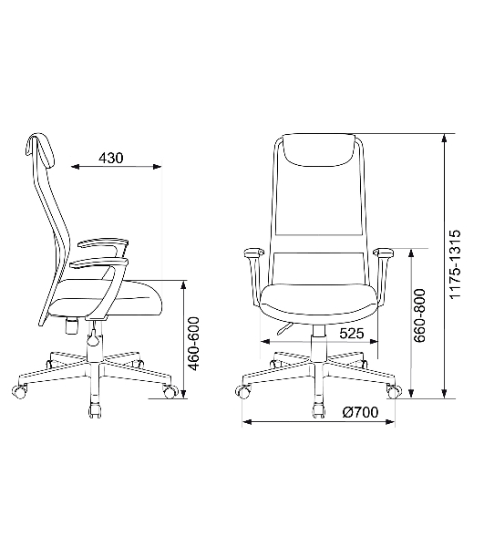 Кресло Бюрократ KB-8/BLACK TW-01 TW-11 черный, сетка