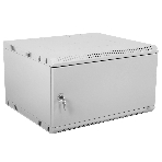 Шкаф настенный ЦМО ШРН-Э-9.500.1 9U 600x520 мм пер. дв. стал. лист несъемные бок. пан. серый, фото 1