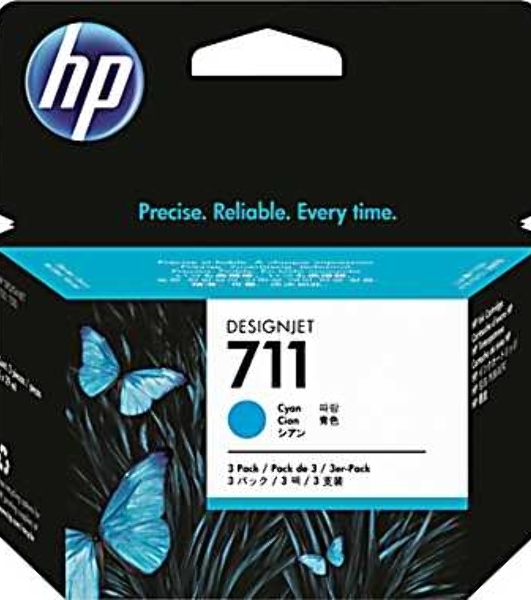 Картридж струйный HP №711 CZ130A голубой для HP DJ T120/T520 (29мл)
