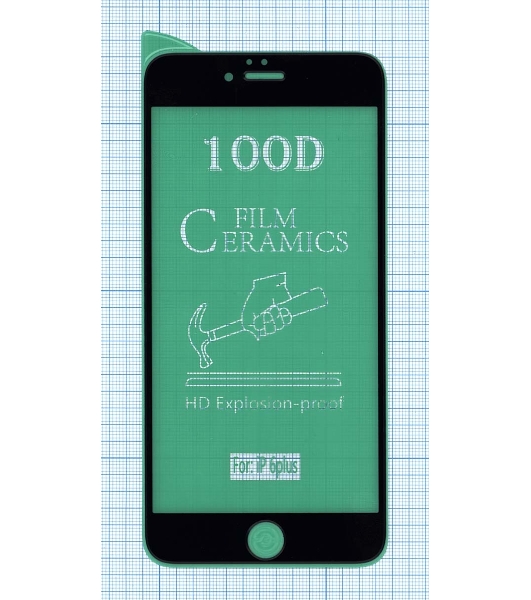Керамическая пленка (стекло) для Iphone 6/6S plus черный