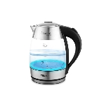 Чайник электрический Centek CT-0059 London, стекло, 1.8л, 2200Вт, LED-подсветка, отделка нерж., фото 1