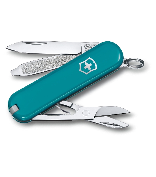 Нож перочинный Victorinox Classic Mountain Lake (0.6223.23G) 58мм 7 функций карт.коробка