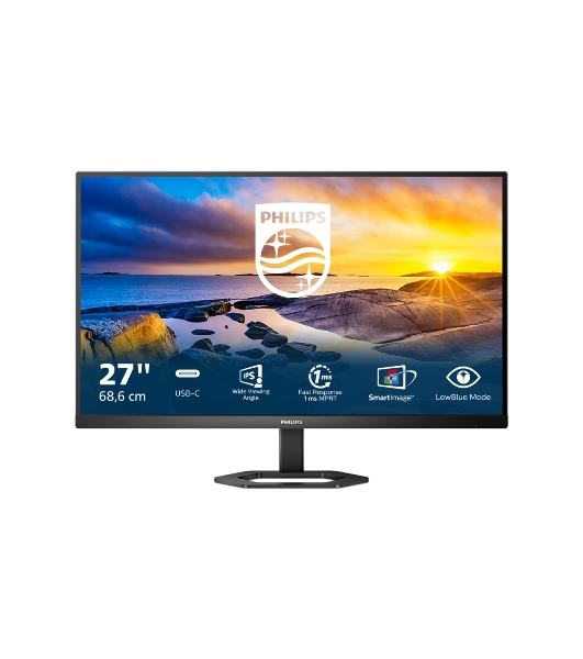 МОНИТОР 27' PHILIPS 27E1N5300AE/00 Black с поворотом экрана (IPS, 1920x1080, 75Hz, 1 ms, 178°/178°, 300 cd/m, Mega DCR