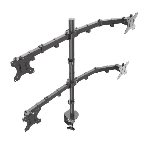 Кронштейн ONKRON D421E для четырех мониторов 13'-32' настольный, черный, фото13