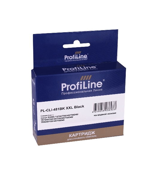 Картридж струйный ProfiLine PL-CLI-481BK XXL для принтеров Canon PIXMA TS6140/TS6240/TR7540/TS8140/TS8240/TR8540/TS9140 с чернилами Black
