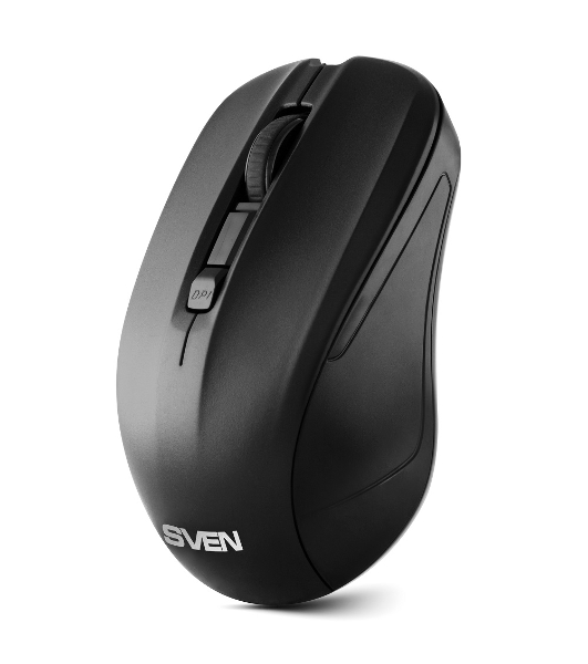 Мышь беспроводная SVEN RX-270W черный, 1600 dpi, радиоканал, USB, кнопки - 4