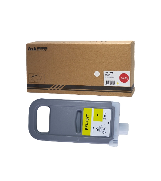 Картридж струйный Sakura 9824B001 (PFI-707Y) для Canon, желтый, 700 мл.