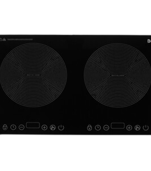 Плита настольная электрическая BQ HP105W черный, 3.5 кВт, индукция, конфорки - 2, стеклокерамика, сенсор