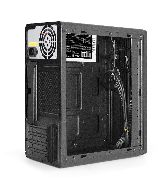 Корпус ExeGate BAA-503U2-AAA450, Mini-Tower, чёрный, 1 x 80/90 мм, БП 450 Вт