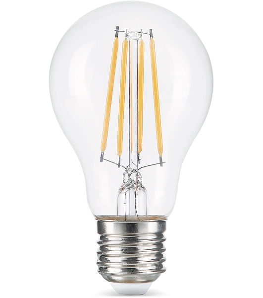 Лампа cветодиодная Gauss Filament А60 12W 1250lm 4100К Е27 LED 1/10/40