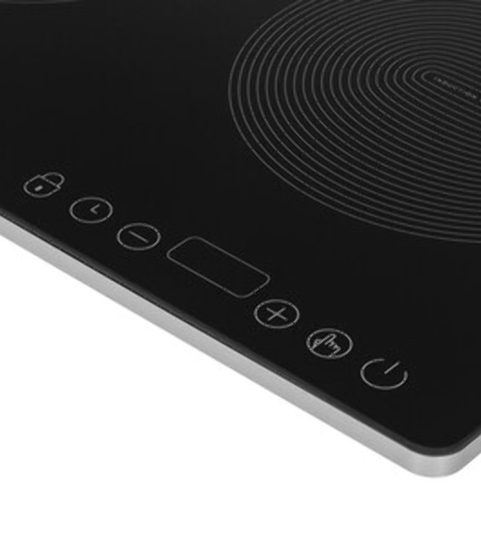 Плита настольная электрическая BQ HP105W черный, 3.5 кВт, индукция, конфорки - 2, стеклокерамика, сенсор