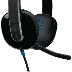 Гарнитура Logitech USB Headset H540 чёрный, проводная, USB, фото29