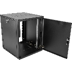 Шкаф коммутационный ЦМО (ШРН-6.350.1-9005) настенный 6U 600x350 мм пер. дв. металл 200 кг черный 300 мм 180 град., фото3