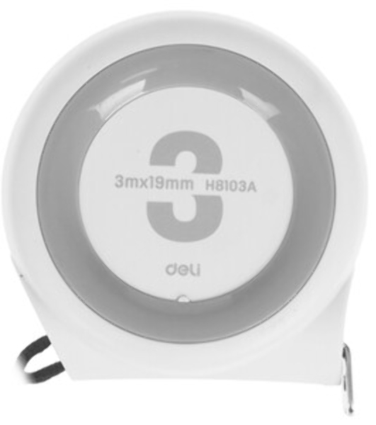 Рулетка Deli Home Series White H8103A 3м х 19мм, клипса, шнурок, эксклюзивный дизайн