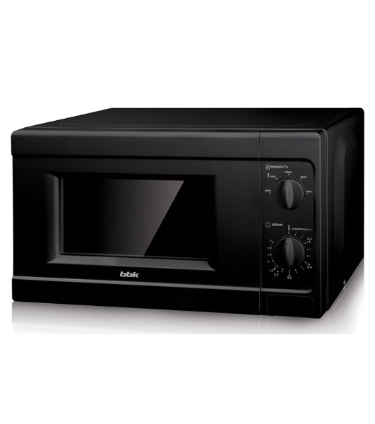 Микроволновая печь BBK 20MWS-709M/B черный, 20 л, 700 Вт, переключатели - поворотный механизм