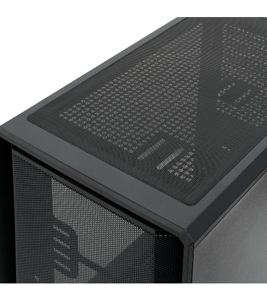 Компьютерный корпус без блока питания HSPD M530, Mesh Mid Tower, Black, TG, 0.4 SPCC, no fans ATX, mATX, mITX 155/290/200mm 2x2.5', 2x3.5', 7xPCI 1xUSB-A 3.0, 2xUSB-A 1.0 335x193x445mm