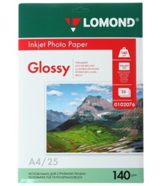 Фотобумага Lomond односторонняя матовая 140г/м2, A4(21x29)/25л.