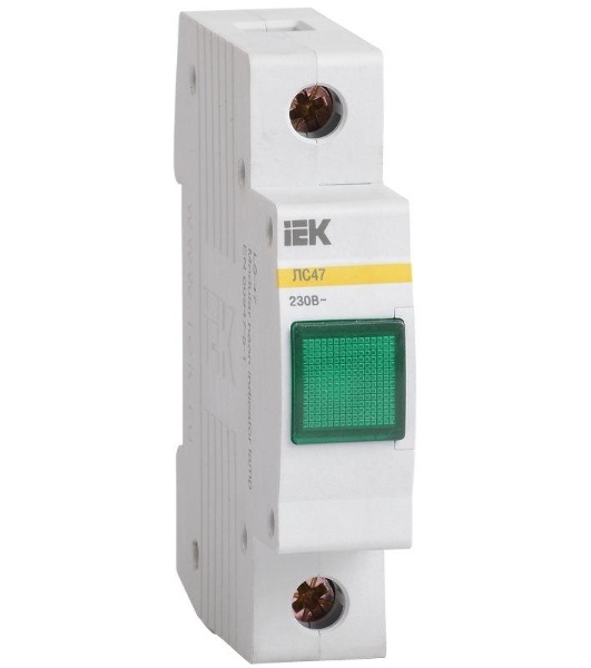 Лампа сигнальная ЛС-47 зел. IEK MLS10-230-K06