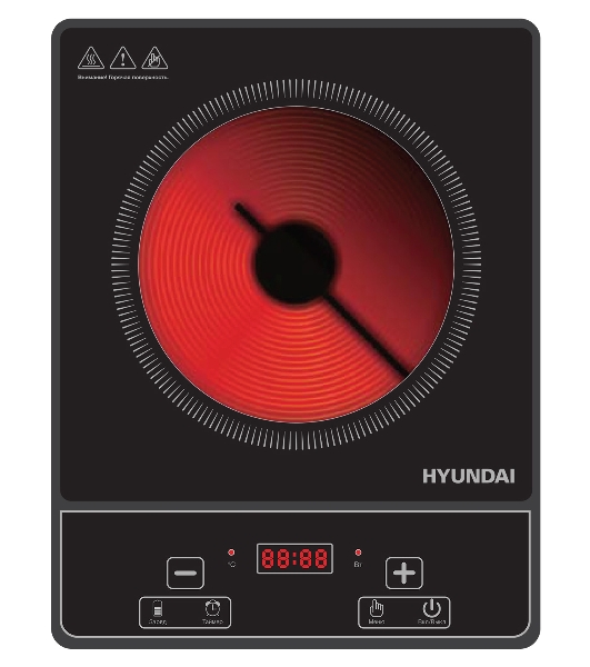 Плита электрическая Hyundai HYC-0121 черный пирокерамика (настольная)
