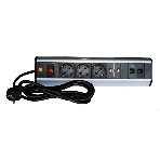 Блок розеток: 3 эл. модуля, 2 USB модуля, 2 порта кат.6, фото3