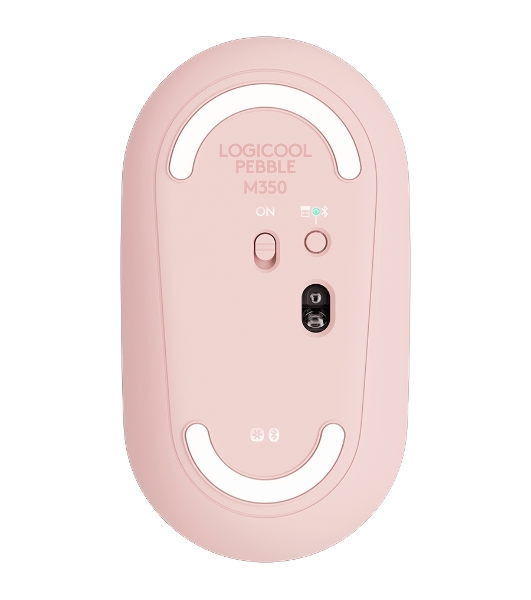 Мышь беспроводная Logitech Pebble M350 розовый, 1000 dpi, радиоканал, Bluetooth, USB, кнопки - 3