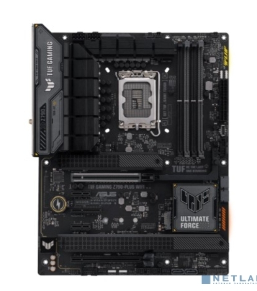 Материнская плата ASUS TUF GAMING Z790-PLUS WIFI, LGA 1700, Intel Z790, 4xDDR5, 4xSATA, 4xM.2, 1xPCIe 5.0 x16, 1xPCIe 4.0 x4, 2xUSB-A 3.2 Gen 2, 4xUSB-A 3.2 Gen 1, 1xUSB-C 3.2 Gen 2, 1xUSB-C 3.2 Gen 2x2, 1x2.5Gb LAN, 5x3.5 мм, 7.1, Standard-ATX