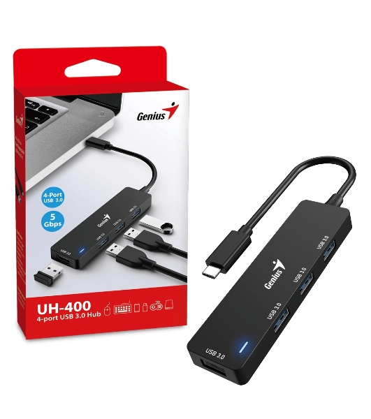 USB-концентратор Genius UH-400, USB Type-C, USB 3.0, USB