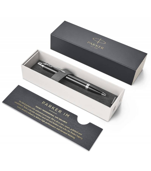 Ручка шариковая Parker IM Core K321 (1931665) Black CT M синие чернила подар.кор.