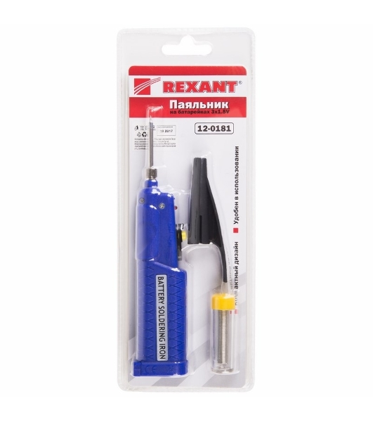 Паяльник Мини Rexant ZD-20D (питание 3 батарейки AA) 4.5V/8 Вт