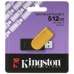 Флешка USB Kingston DataTraveler Exodia S (DTXS/512), 512Gb, USB 3.2 Gen 1, R/W 150/60, желтый/черный, фото6