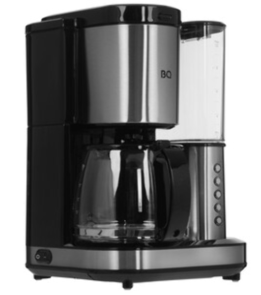 Кофеварка капельная BQ CM7002 Steel-Black со встроенной кофемолкой, исп. кофе - молотый/зерновой, 1.25 л, 800 Вт.